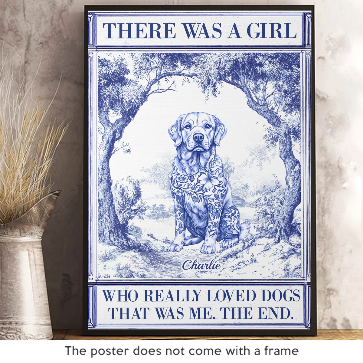 Custom Vertical Poster - Personalized Birthday Gifts For Dog Lovers, Dog Dad And Mom - Crazy Dog Lady