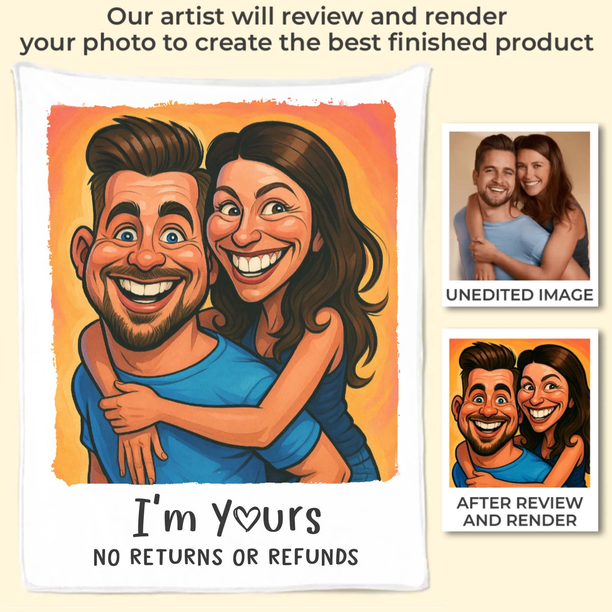 Couverture personnalisée avec photo humoristique - Cadeaux d'anniversaire de mariage personnalisés pour mari et femme, lui et elle - S'agacer mutuellement