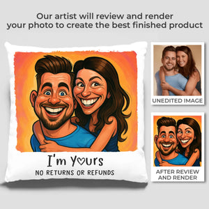 Coussin photo personnalisé humoristique - Cadeaux d'anniversaire de mariage personnalisés pour mari et femme, lui et elle - Ensemble depuis