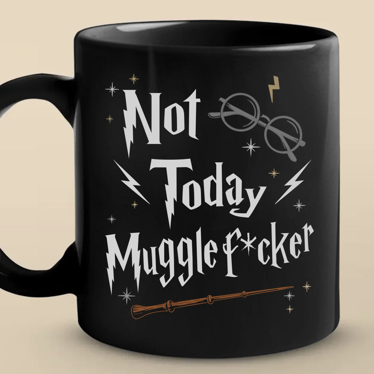 Mug noir – Cadeaux amusants pour vos amis, votre famille, vos collègues, vos collègues de travail – Espresso Patronum