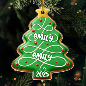 Custom Acrylic Ornament - Personalized Christmas Birthday Gifts For Mom, Dad, Kids - Our Love Is Evergreen