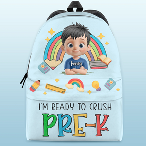 Sac à dos personnalisé pour enfants - Cadeaux de rentrée scolaire personnalisés pour enfants - Prêts à apprendre de grandes choses