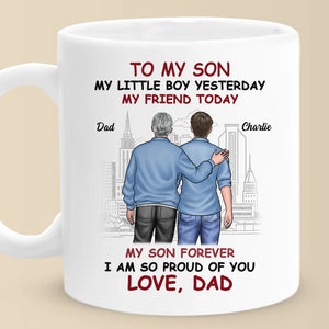 Je suis toujours fier de toi - Mug personnalisé pour la famille - Fête des pères, cadeau pour fils