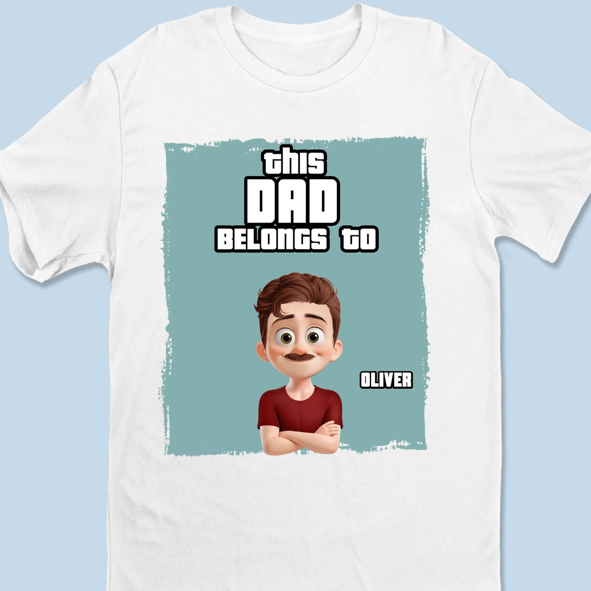 This Dad Belongs To - Family Personalized Custom Unisex T-shirt, Premium T-shirt, Hoodie - Father's Day, Gift For Dad, Grandpa