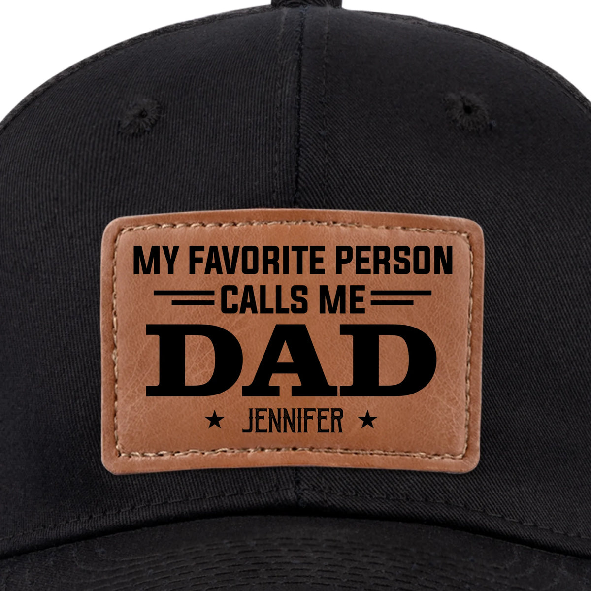 Blessed To Be Called Dad - Family Personalized Custom Leather Patch Hat - Father's Day, Gift For Dad, Grandpa