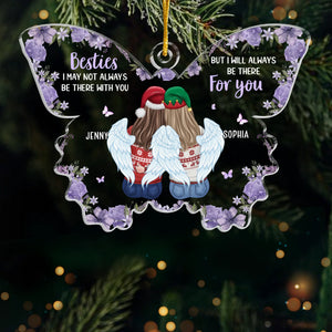 Custom Acrylic Ornament - Personalized Best Friend Christmas Birthday Gifts For Women, Besties, Sisters, BFF - Besties Shine Bright This Christmas