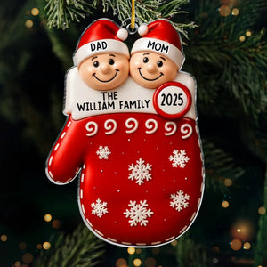 Custom Acrylic Ornament - Personalized Christmas Birthday Gifts For Mom, Dad, Kids - Family Moments Shine This Christmas