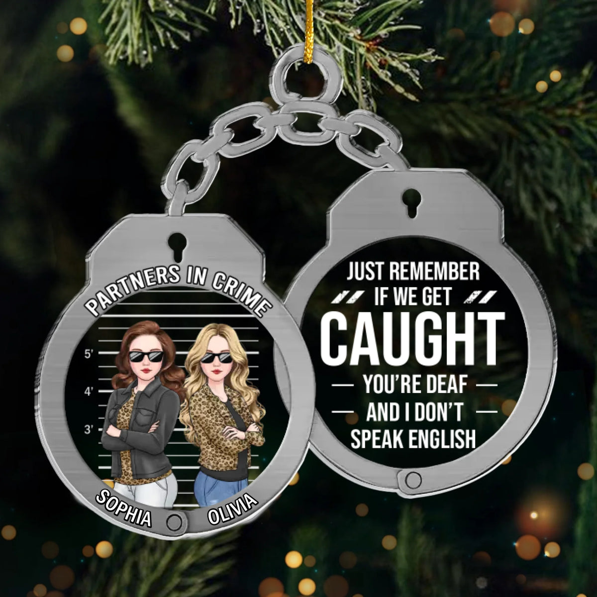 Custom Acrylic Ornament - Personalized Best Friend Christmas Birthday Gifts For Women, Besties, Sisters, BFF - Our Friendship Our Christmas Gift