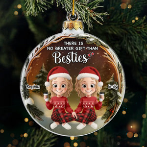 Custom Acrylic Ornament - Personalized Best Friend Christmas Birthday Gifts For Women, Besties, Sisters, BFF - Friendship Lights My Holiday