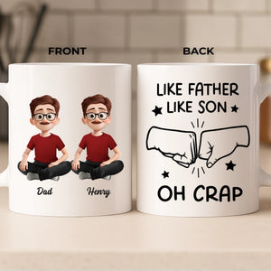 Custom Mug - Personalized Birthday Gifts For Dad, Daughter, Son - A Father Love Guides The Way