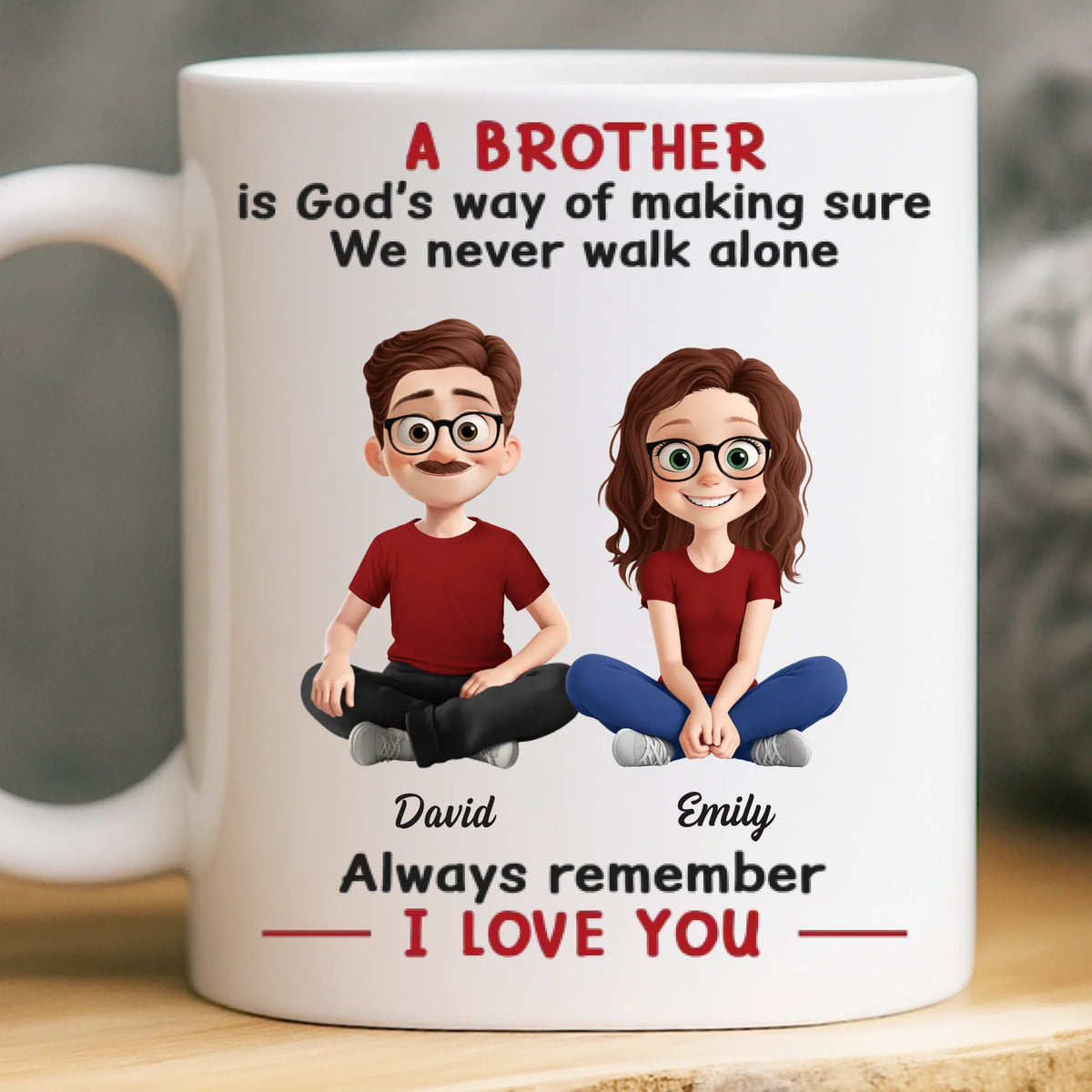 Custom Mug - Personalized Birthday Gifts For Brother, Sister - Our Family Our Joy