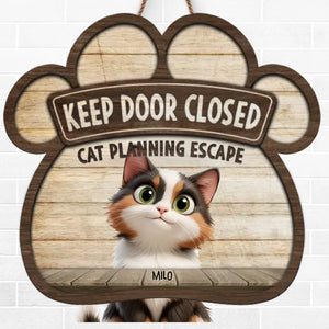 Freedom Is Just A Leap Away - Cat Personalized Custom Home Decor Wood Sign - House Warming Gift For Pet Owners, Pet Lovers