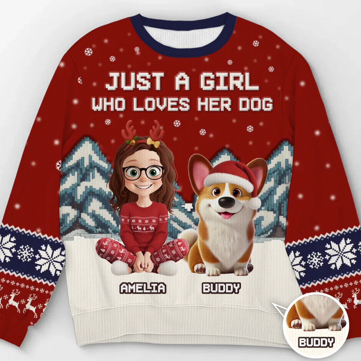 Custom Unisex Ugly Sweatshirt - Personalized  Christmas Birthday Gifts For Dog Lovers, Dog Dad And Mom - ‘Tis The Season To Be Furry