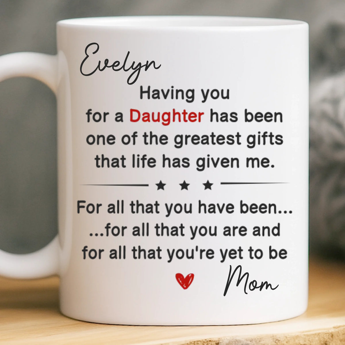 Custom Mug - Personalized Birthday Gifts For Mom, Dad, Son, Daughter - My Heart Walks With You Always