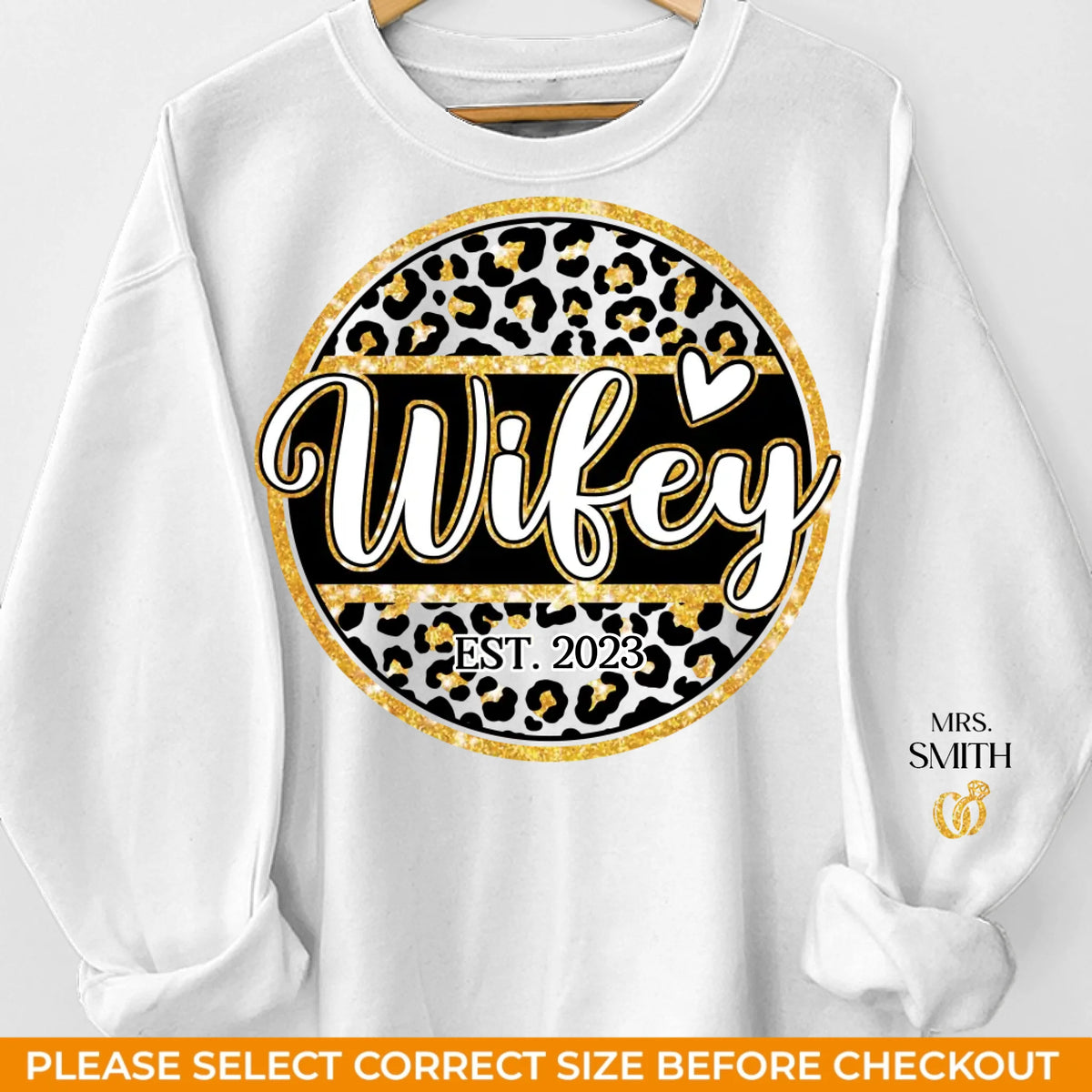 J'aime ma femme - Sweat-shirt unisexe personnalisé avec motif sur la manche - Cadeau pour mari et femme, anniversaire