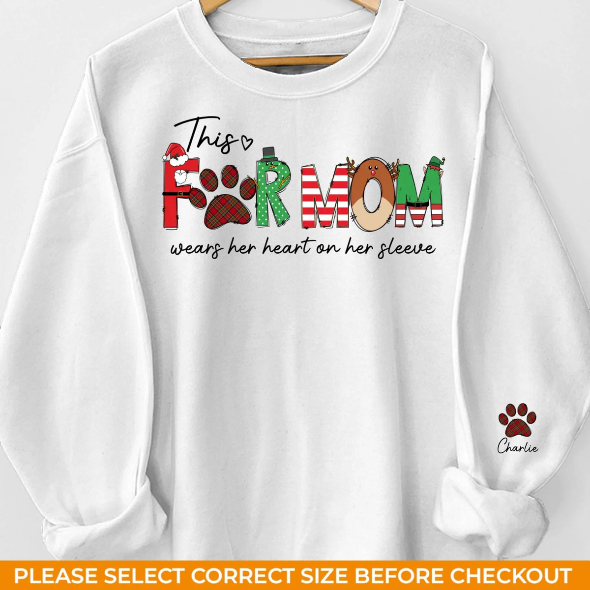 Love, Fur, And Holiday Cheer - Dog & Cat Personalized Custom Unisex Sweatshirt With Design On Sleeve - Christmas Gift For Pet Owners, Pet Lovers