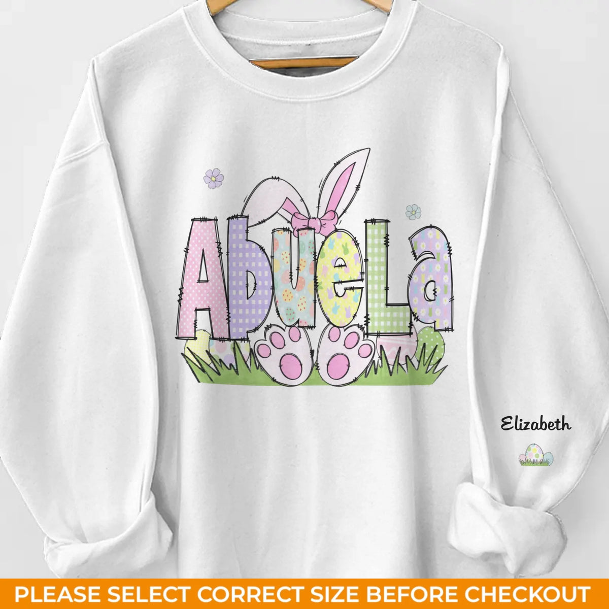 Grandma’s Love Is My Strength - Family Personalized Custom Unisex Sweatshirt, Hoodie With Design On Sleeve - Gift For Mom, Grandma