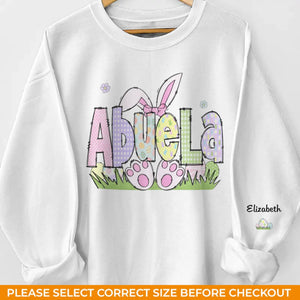 Grandma’s Love Is My Strength - Family Personalized Custom Unisex Sweatshirt, Hoodie With Design On Sleeve - Gift For Mom, Grandma