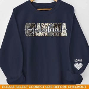 Custom Unisex Sweatshirt, Hoodie With Design On Sleeve - Personalized Birthday Gifts For Mom, Grandma - Loved Beyond Words Loved Beyond Measure