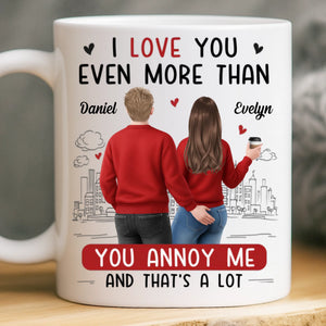 Custom Mug - Personalized Anniversary Wedding Gifts For Husband And Wife, Him And Her - Loving You Comes Easy