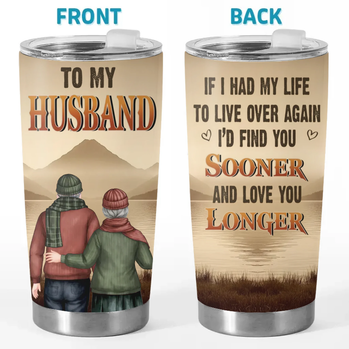 Custom Tumbler - Personalized Anniversary Wedding Gifts For Husband And Wife, Him And Her - Better Together Always