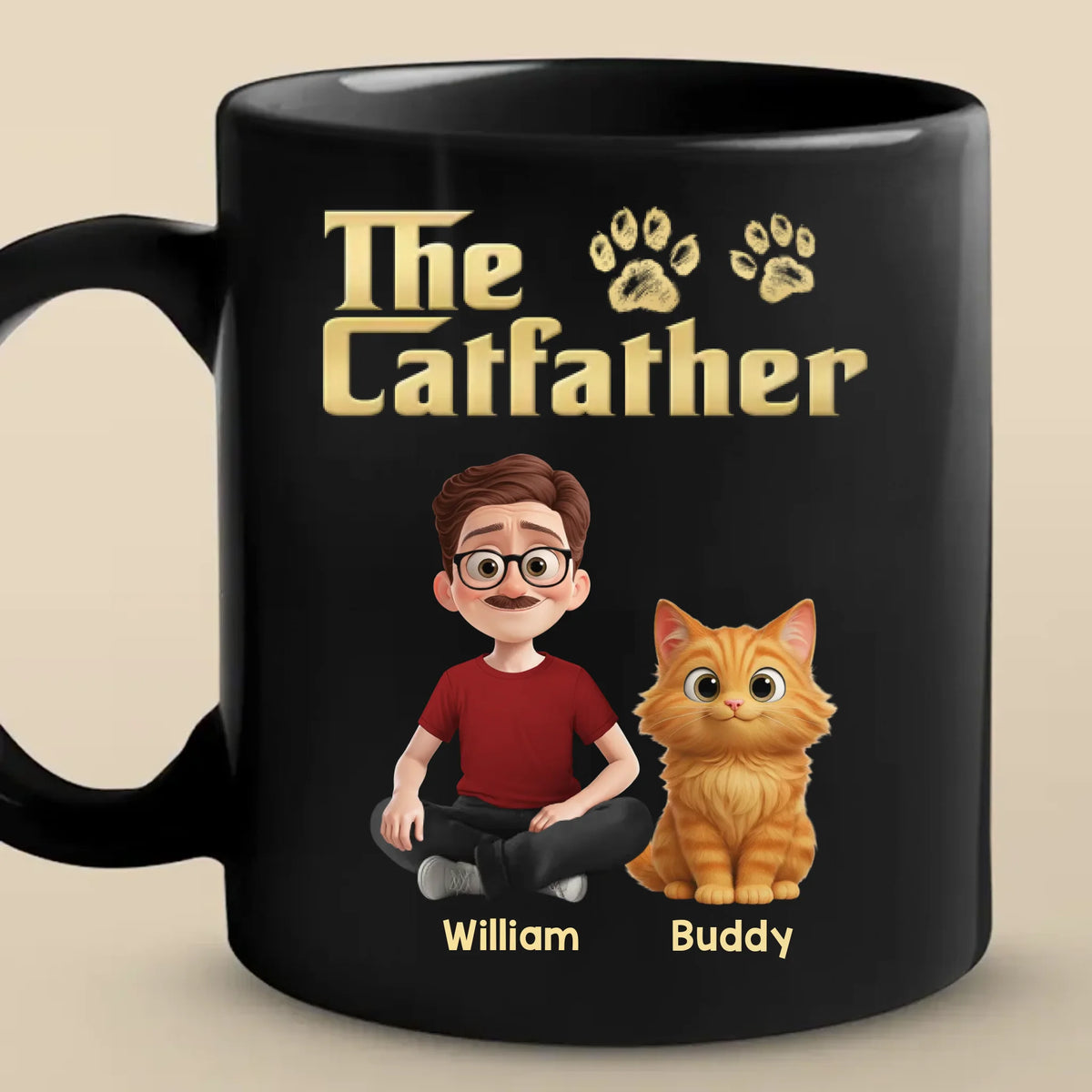 Custom Black Mug - Personalized Birthday Gifts For Cat Lovers, Cat Mom And Dad - This Mug Belongs To The Boss