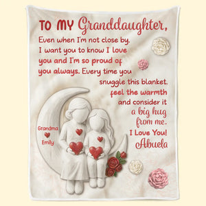 Custom Blanket - Personalized Birthday Gifts For Grandma, Granddaughter - Another Year Of Being Loved