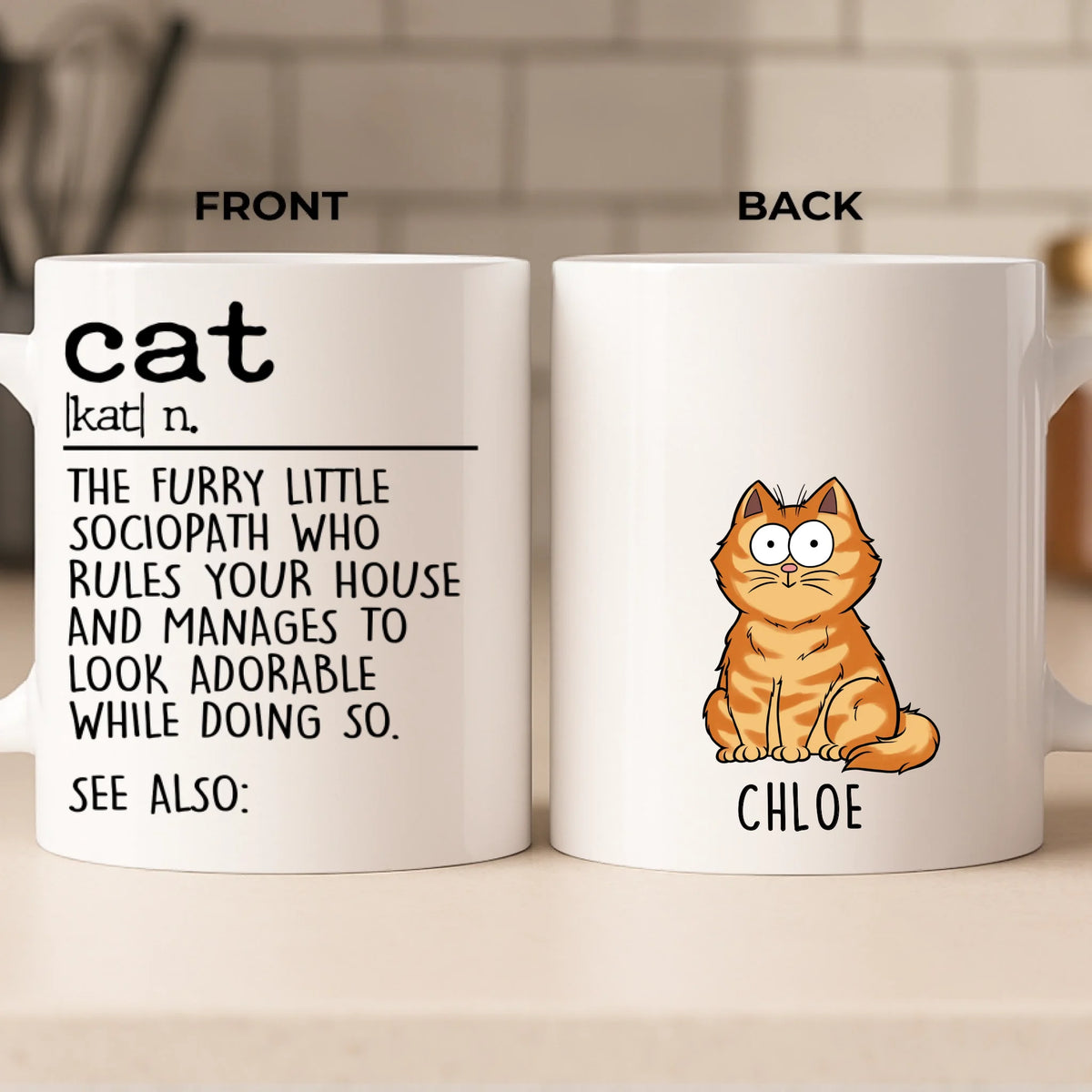 Custom Mug - Personalized Birthday Gifts For Cat Lovers, Cat Mom And Dad - Chaos In Fur Form