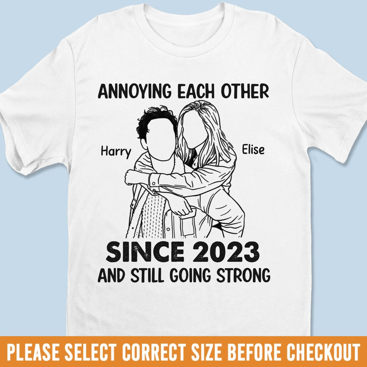 Custom Photo Unisex T-shirt, Premium T-shirt, Hoodie - Personalized Anniversary Wedding Gifts For Husband And Wife, Him And Her - Together Just Makes Sense