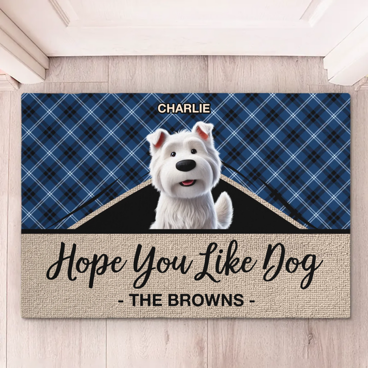J'espère que vous aimez les chiens - Tapis décoratif personnalisé pour chien - Cadeau de pendaison de crémaillère pour les propriétaires et les amoureux des animaux