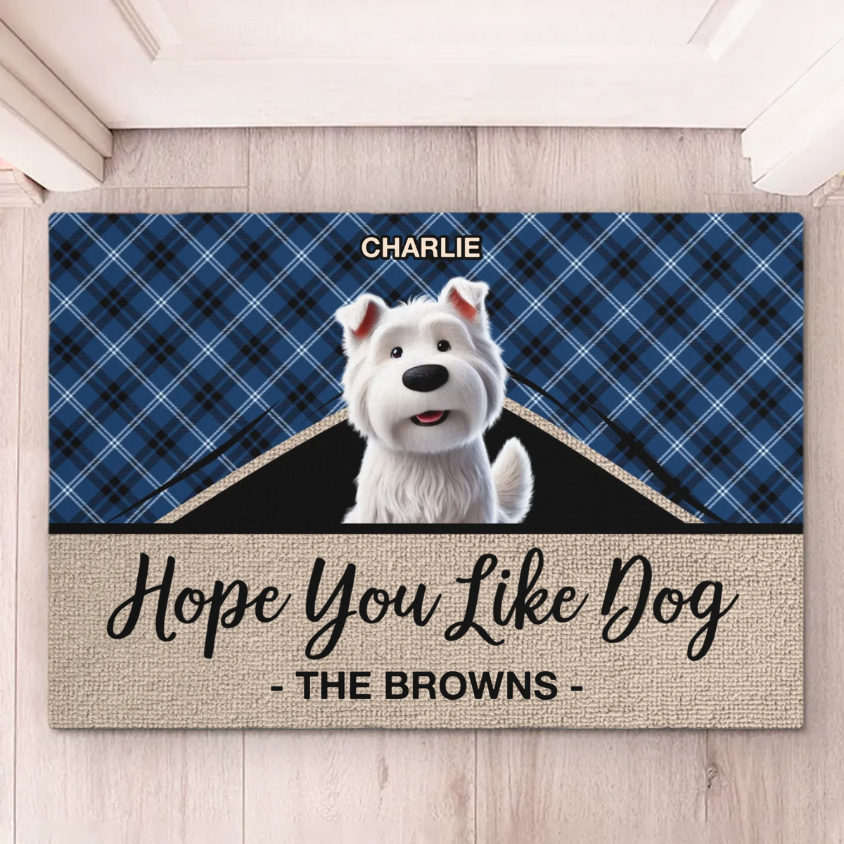 J'espère que vous aimez les chiens - Tapis décoratif personnalisé pour chien - Cadeau de pendaison de crémaillère pour les propriétaires et les amoureux des animaux
