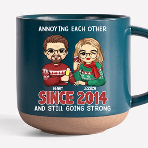 Tasse en céramique personnalisée « S'agacer mutuellement pour toujours » pour couple – Cadeau pour mari et femme, anniversaire