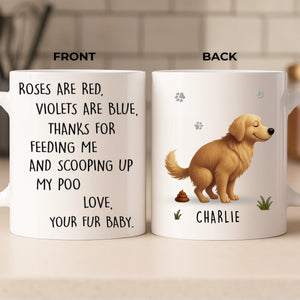 Custom Mug - Personalized Birthday Gifts For Dog Cat Lovers, Dog Dad And Mom, Cat Owners - Cleaning Poop, Earning Love