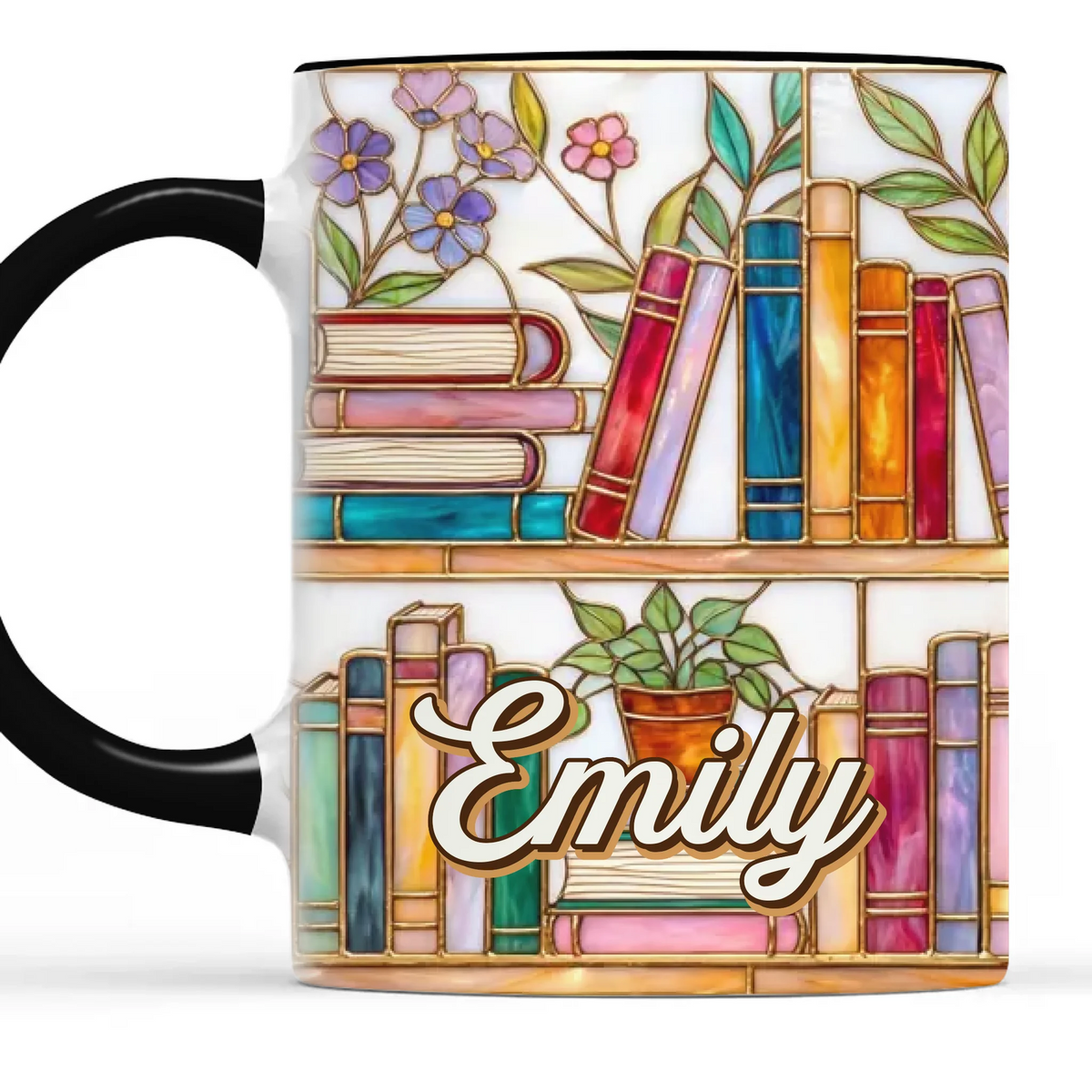 Custom Accent Mug - Personalized Bookish Gifts For Book Lovers, Bookworms, Readers - Read More Stress Less