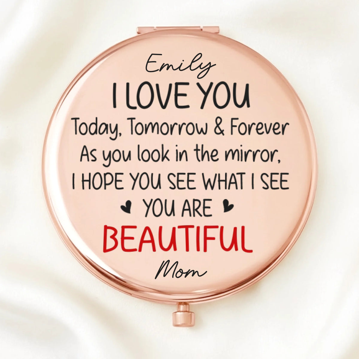 Custom Compact Mirror - Personalized Birthday Gifts For Daughter - My Daughter, My Forever Love