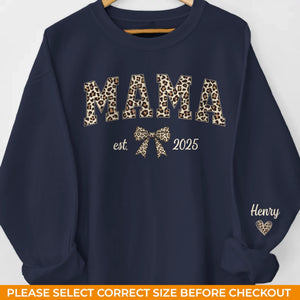 Custom Unisex Sweatshirt, Hoodie With Design On Sleeve - Personalized Mother's Day Gifts For Mom, Grandma - Born To Be Mama