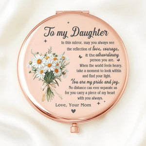 Custom Compact Mirror - Personalized Birthday Gifts For Daughter, Granddaughter - You Are My Pride And Joy