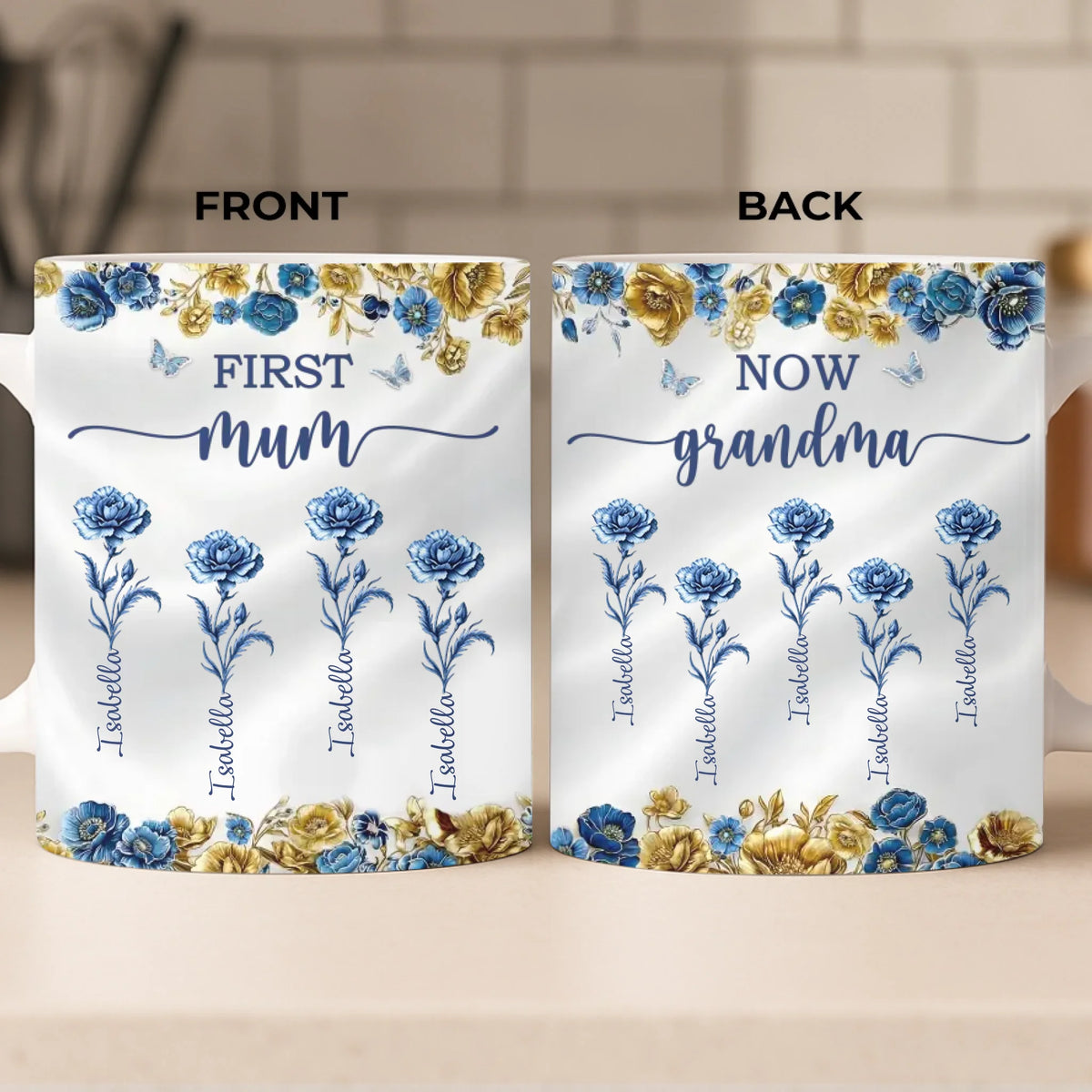 Custom Mug - Personalized Birthday Gifts For Mum, Grandma - With All My Love