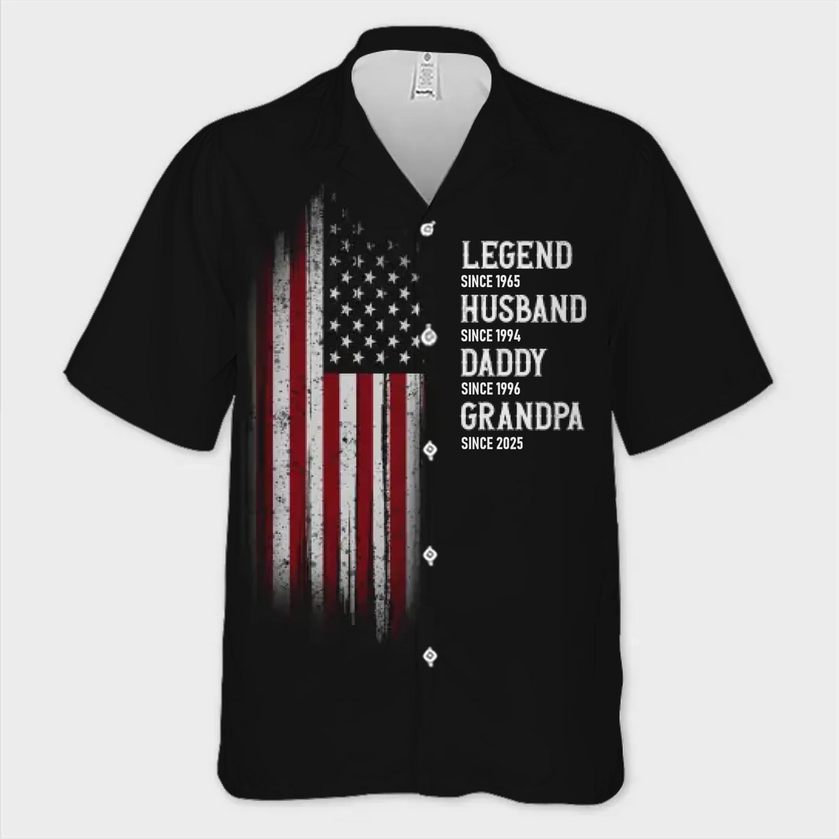 Custom Unisex Tropical Hawaiian Aloha Shirt - Personalized 4th Of July Gifts For Dad, Grandpa - Freedom Looks Good On Me