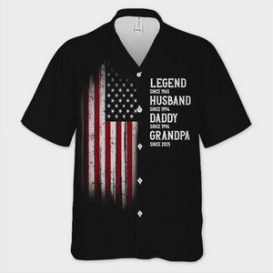 Custom Unisex Tropical Hawaiian Aloha Shirt - Personalized 4th Of July Gifts For Dad, Grandpa - Freedom Looks Good On Me