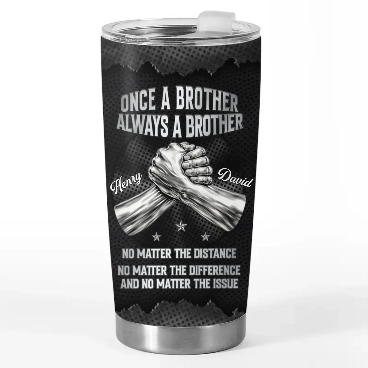 Custom Tumbler - Personalized Birthday Gifts For Brother - Brothers Stronger Than Time