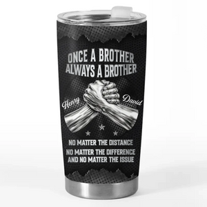 Custom Tumbler - Personalized Birthday Gifts For Brother - Brothers Stronger Than Time