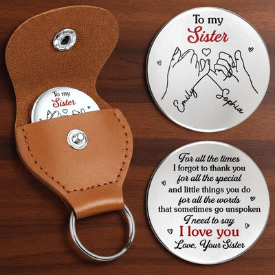 Custom Pocket Hug - Personalized Best Friend Birthday Gifts For Women, Besties, Sisters, BFF - Sister My Forever Friend