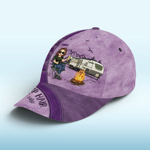 Casquette de camping personnalisée, imprimé intégral, style classique, cadeau pour les amateurs de camping.