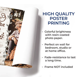 Affiche photo horizontale personnalisée - Cadeaux d'anniversaire de mariage personnalisés pour mari et femme, lui et elle - Mon endroit préféré est à côté de toi