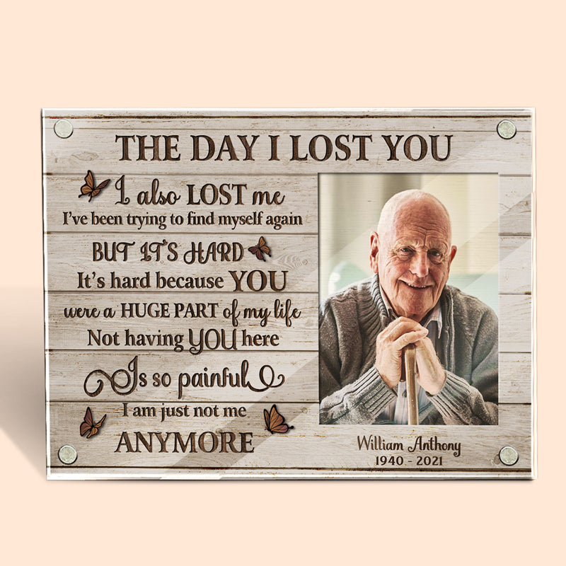 The Day I Lost You Forever - Memorial Personalized Custom Acrylic Magnetic Photo Frame - Sympathy Gift, Gift For Family Members