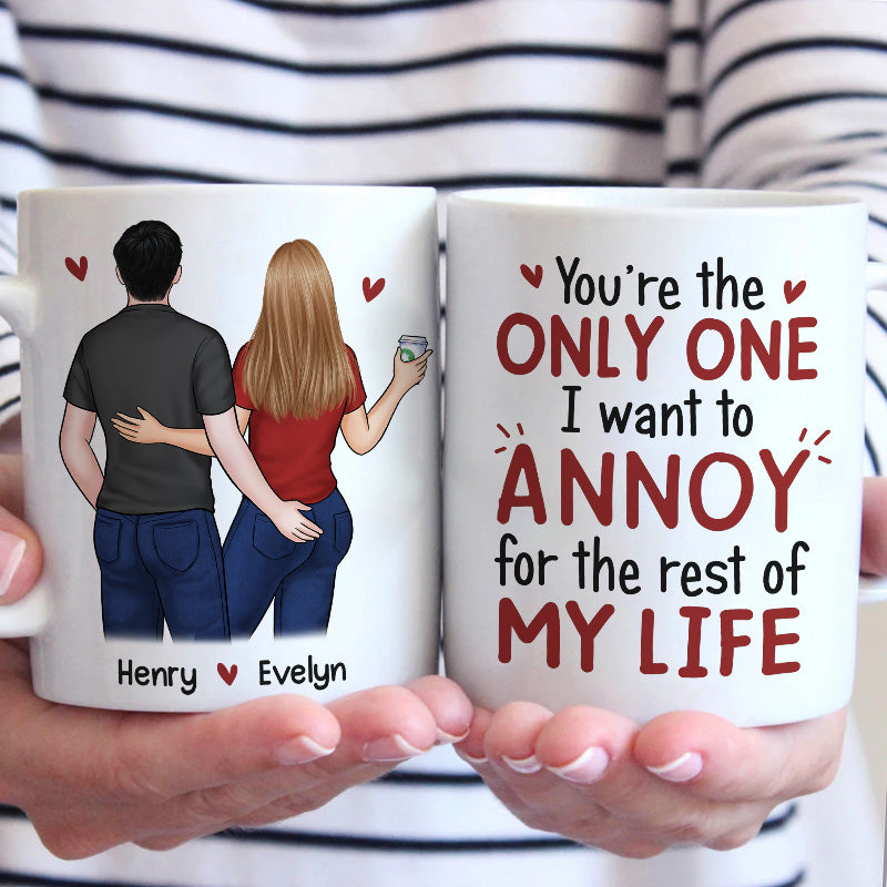 Je promets d'être toujours à tes côtés - Mug personnalisé pour couple - Cadeau pour mari et femme, anniversaire
