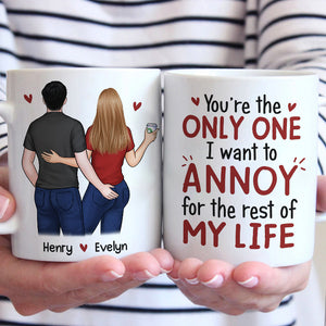 Je promets d'être toujours à tes côtés - Mug personnalisé pour couple - Cadeau pour mari et femme, anniversaire