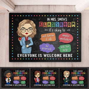 It's Ok To Make Mistakes And Ask For Help - Teacher Personalized Custom Home Decor Decorative Mat - House Warming Gift For Teacher, Back To School
