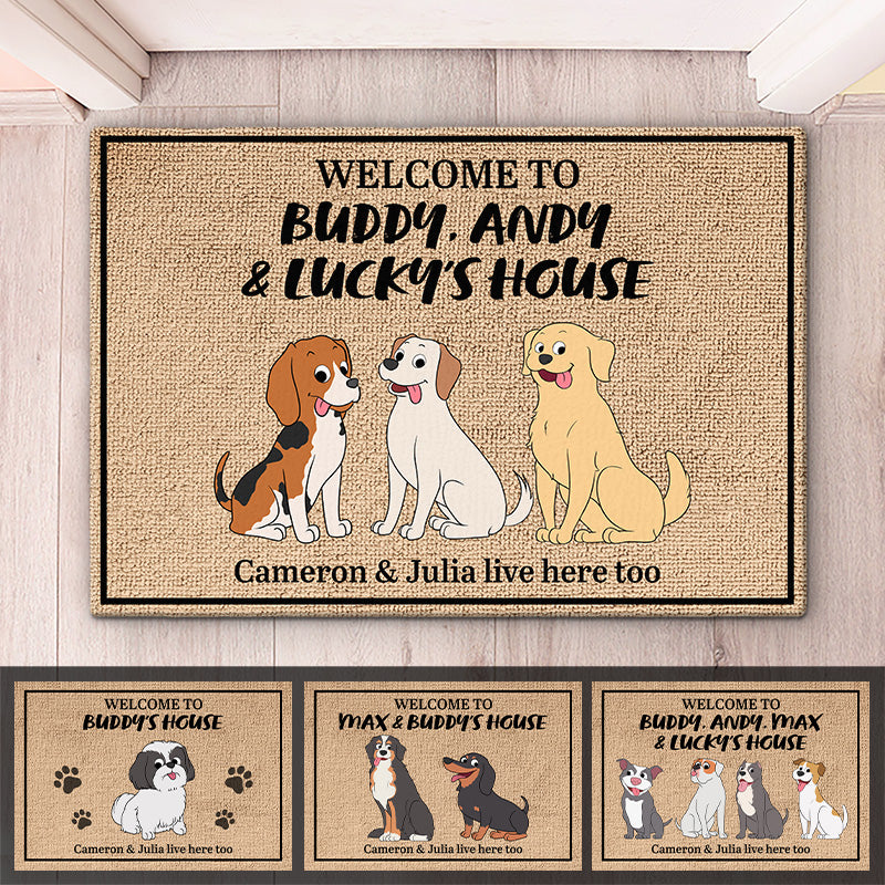 Welcome To Our House - Dog Personalized Custom Decorative Mat - Gift For Pet Owners, Pet Lovers